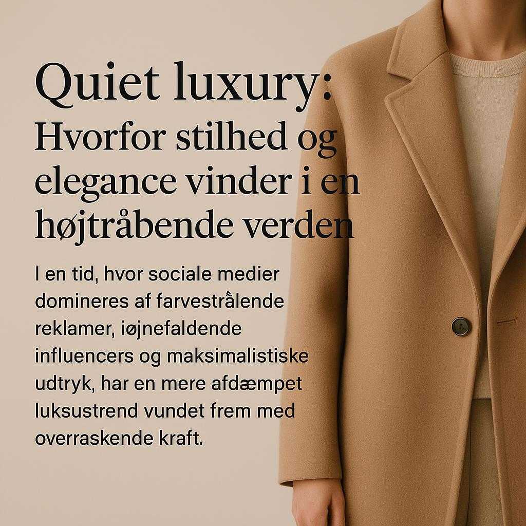 Quiet luxury: Hvorfor stilhed og elegance vinder i en højtråbende verden