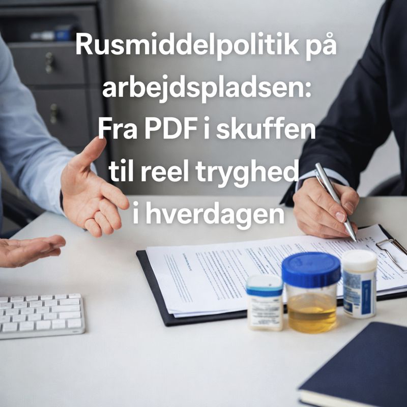 Rusmiddelpolitik på arbejdspladsen: Fra PDF i skuffen til reel tryghed i hverdagen