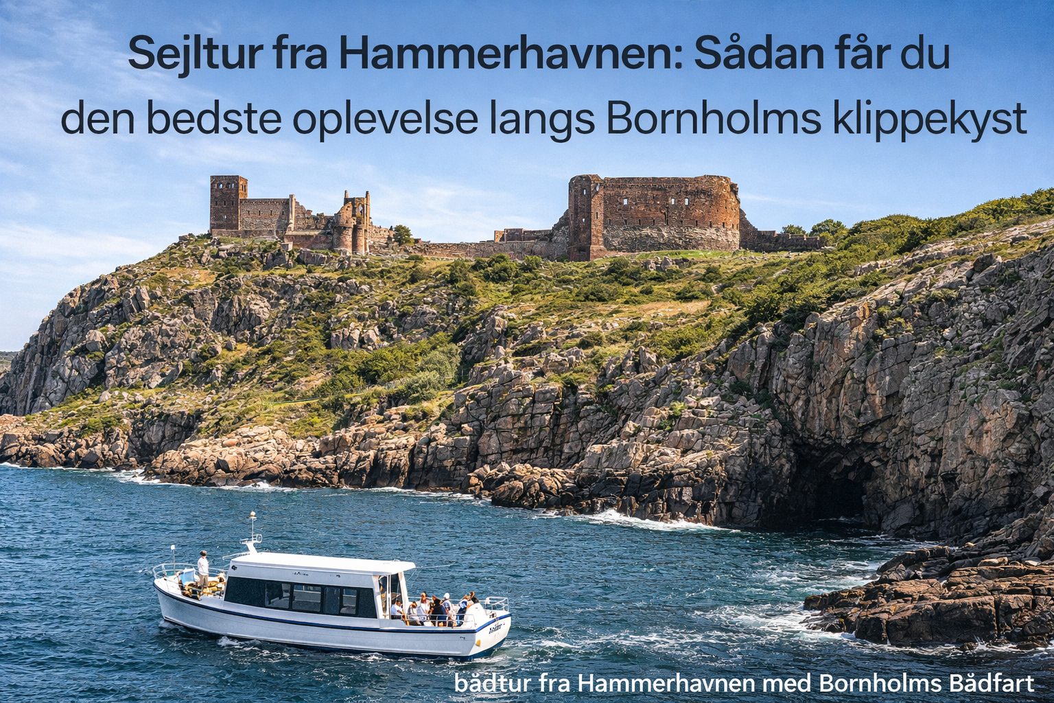 Sejltur fra Hammerhavnen: Sådan får du den bedste oplevelse langs Bornholms klippekyst