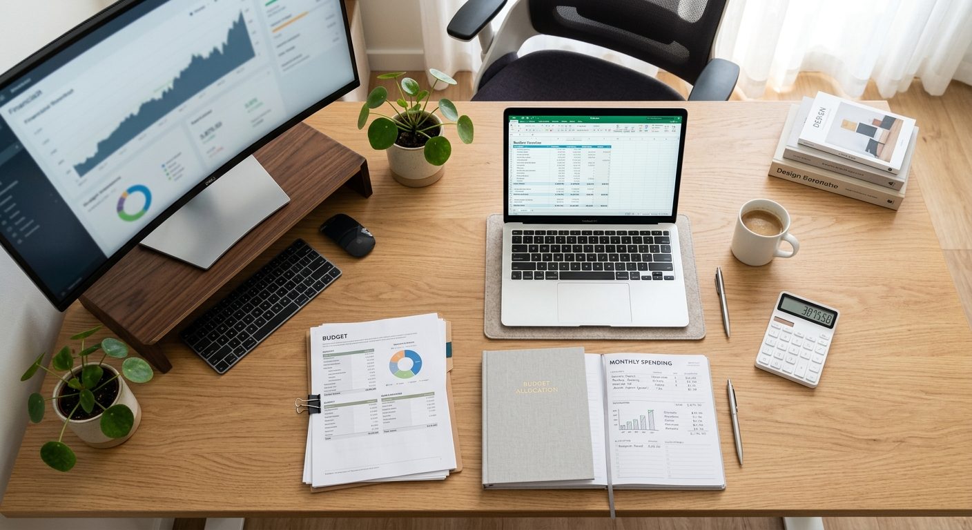 Oversigt over prioritering af indretningsbudget med fokus på produktivitet i arbejdsrummet